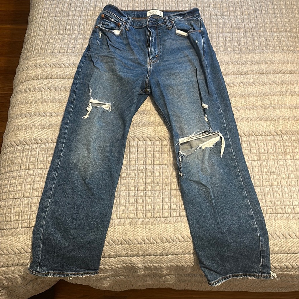 Abercrombie and Fitch curve love ankle straight ultra high rise